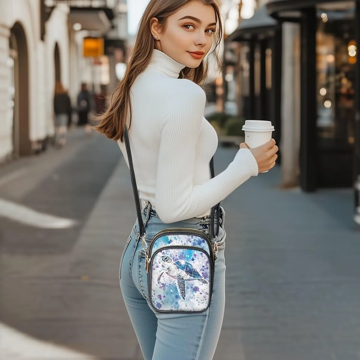 Crossbody Purses for Womens Multi Pocket Shoulder Purses Waterproof Crossbody Bag PU Leather Shoulder Satchel Bag