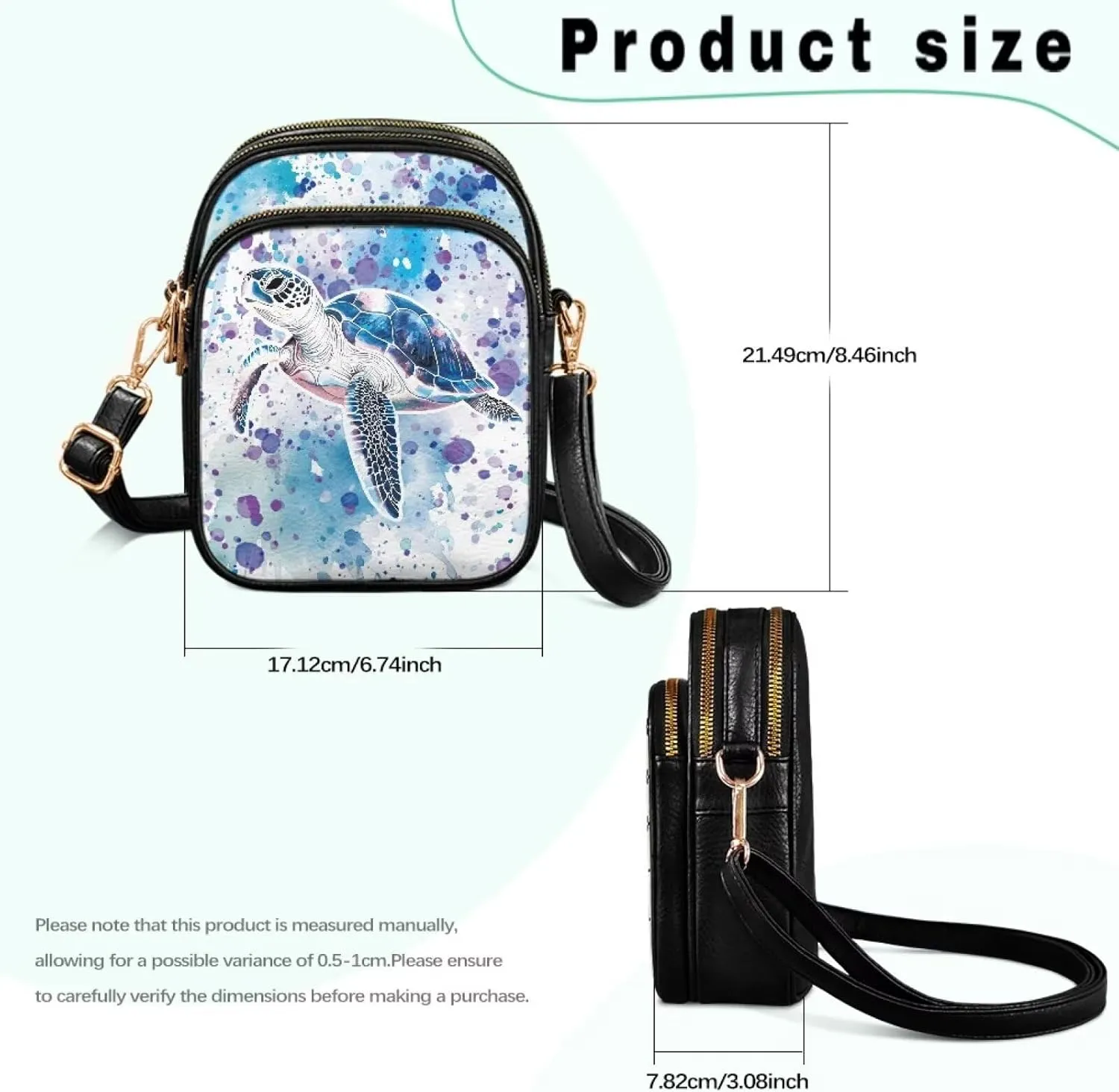 Crossbody Purses for Womens Multi Pocket Shoulder Purses Waterproof Crossbody Bag PU Leather Shoulder Satchel Bag