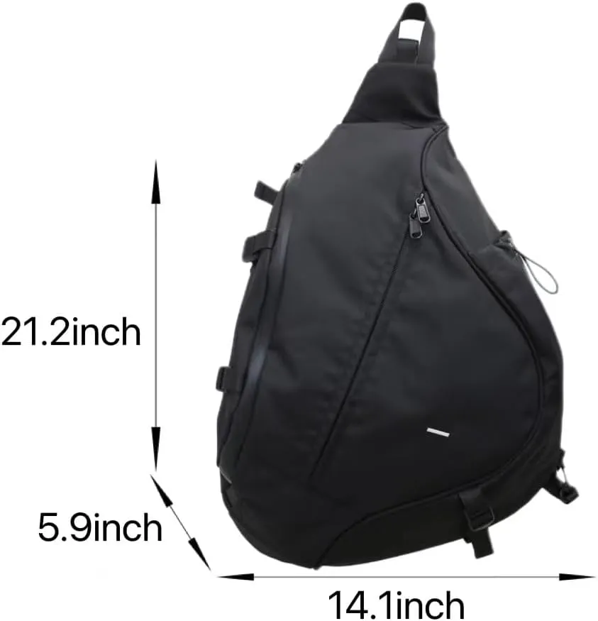 Crossbody Shoulder Bag Cool One Strap Motorcycle Sling Bag Techwear Backpack Japanese Harajuku Alt Emo Streetwear