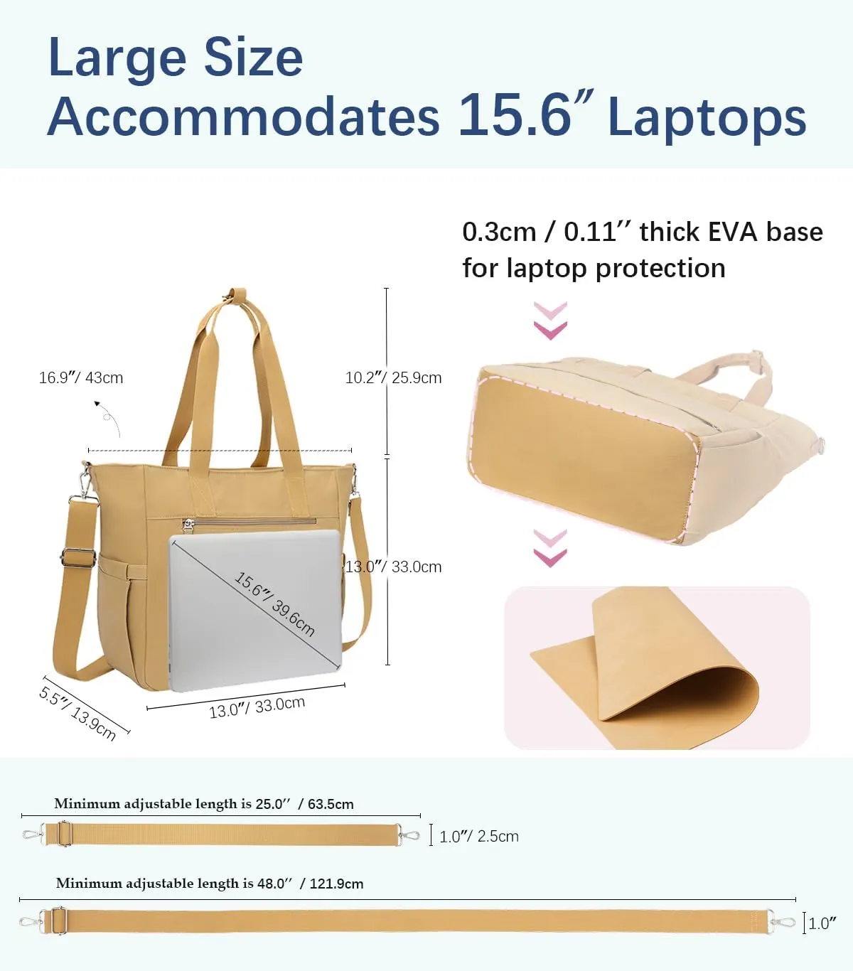 Crossbody Tote Bag for Women Medium Size Travel Tote Bags for Work with Zipper Shoulder Bag with Compartments