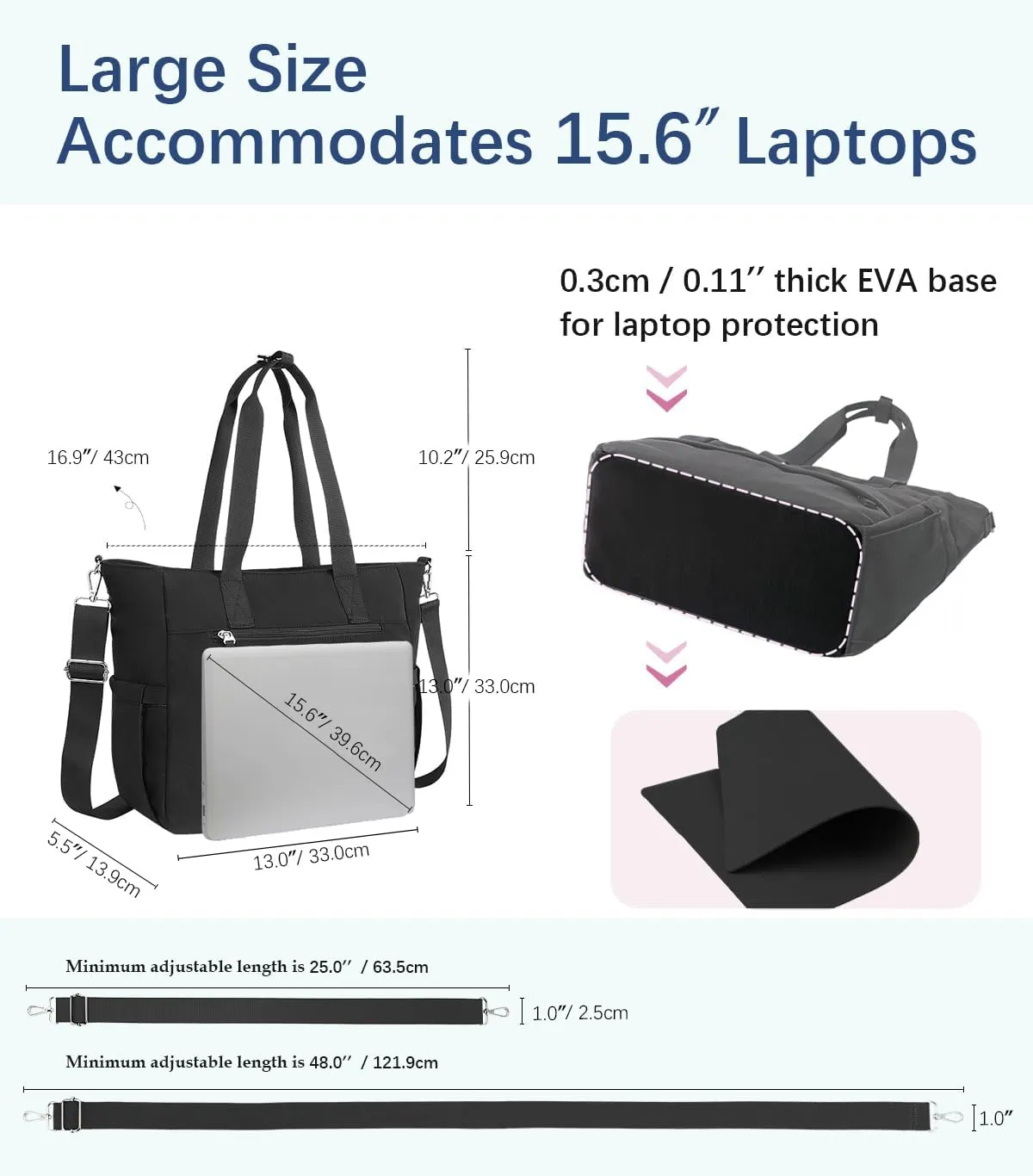 Crossbody Tote Bag for Women Medium Size Travel Tote Bags for Work with Zipper Shoulder Bag with Compartments
