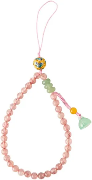Crystal Phone Lanyard Detachable Hanging Rope for Mobile Devices Unique Beaded Design Versatile Wrist Strap for Phone Keychain Camera and Tablet Decor