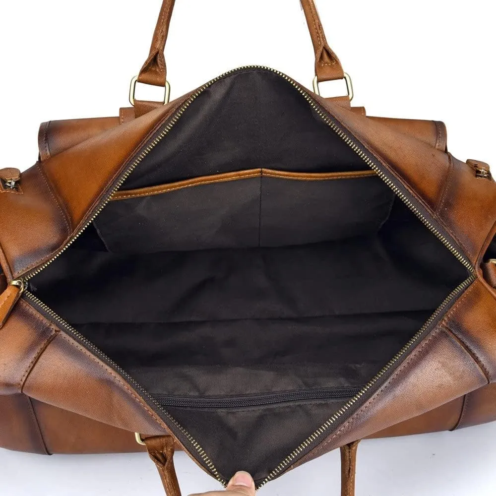 CSCDD Men's Handbag Retro Travel Bag Luggage Bag Large-capacity Wipe Color Men's Bag Diagonal