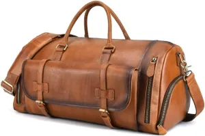 CSCDD Men's Handbag Retro Travel Bag Luggage Bag Large-capacity Wipe Color Men's Bag Diagonal