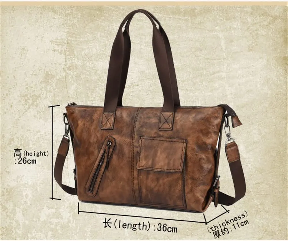 CSCDD Men's Handbags Shoulder Bags Casual Messenger Bags Retro Personality Travel Large Capacity Men's Bags