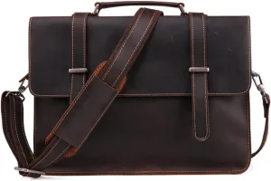 CSCDD Retro Men's Handbag Men's Bag Briefcase Casual Fashion Business Horizontal Shoulder Computer Bag