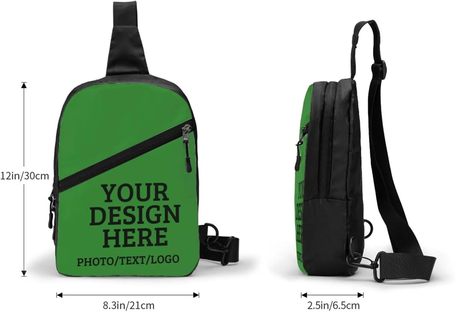 Custom Messenger Bag Design Your Own Text Logo Sling Shoulder Backpack For Men Women, Personalized Custom Messenger Bag Gift