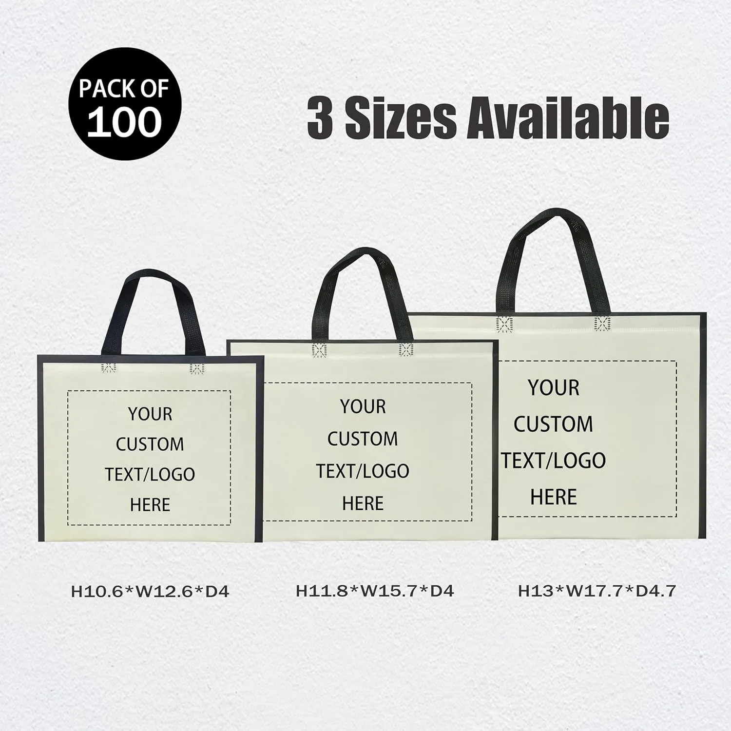 Custom Tote Bags，Personalized Non-Woven bag - Reusable Grocery Bags, Shopping Bags, Promotional Item, Logo,Recyclable