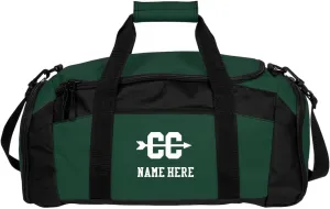 CustomizedGirl Cross Country Personalized Duffle Bag - Personalized Travel Bag with Front & Side Zippered Pocket, Custom Duffle Bag Name with Separate Side Pouch, Sports Duffle Bag for Kids & Adults