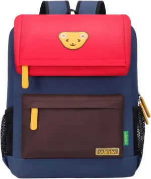 Cute Bear Kids School Backpack for Children Elementary School Bags Girls Boys Bookbags (Red/Coffee/Royalblue, Medium)