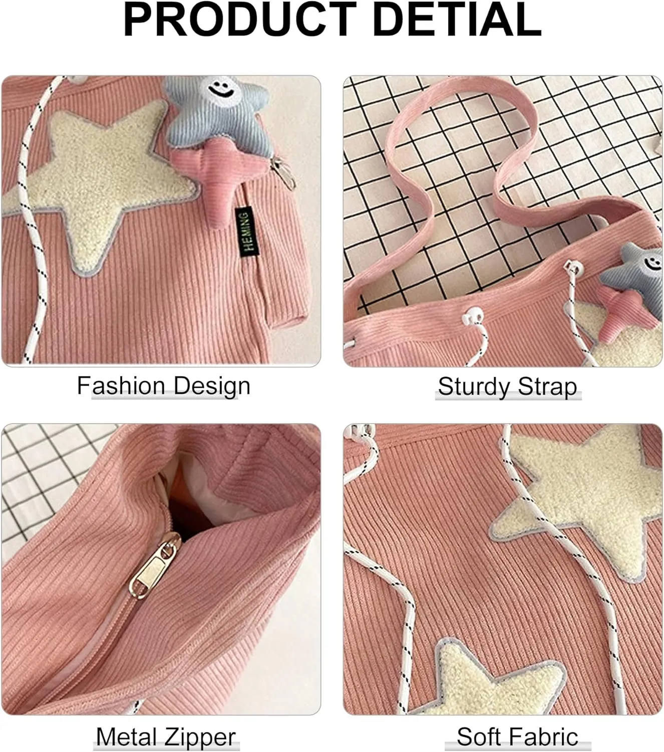 Cute Corduroy Tote Bag for Women – Aesthetic Crossbody Handbag | Y2K Hobo Shoulder Bag