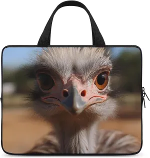 Cute Ostrich Laptop Bag Durable Laptop Sleeve Water-Resistant Notebook Bag for Computer Or Tablet