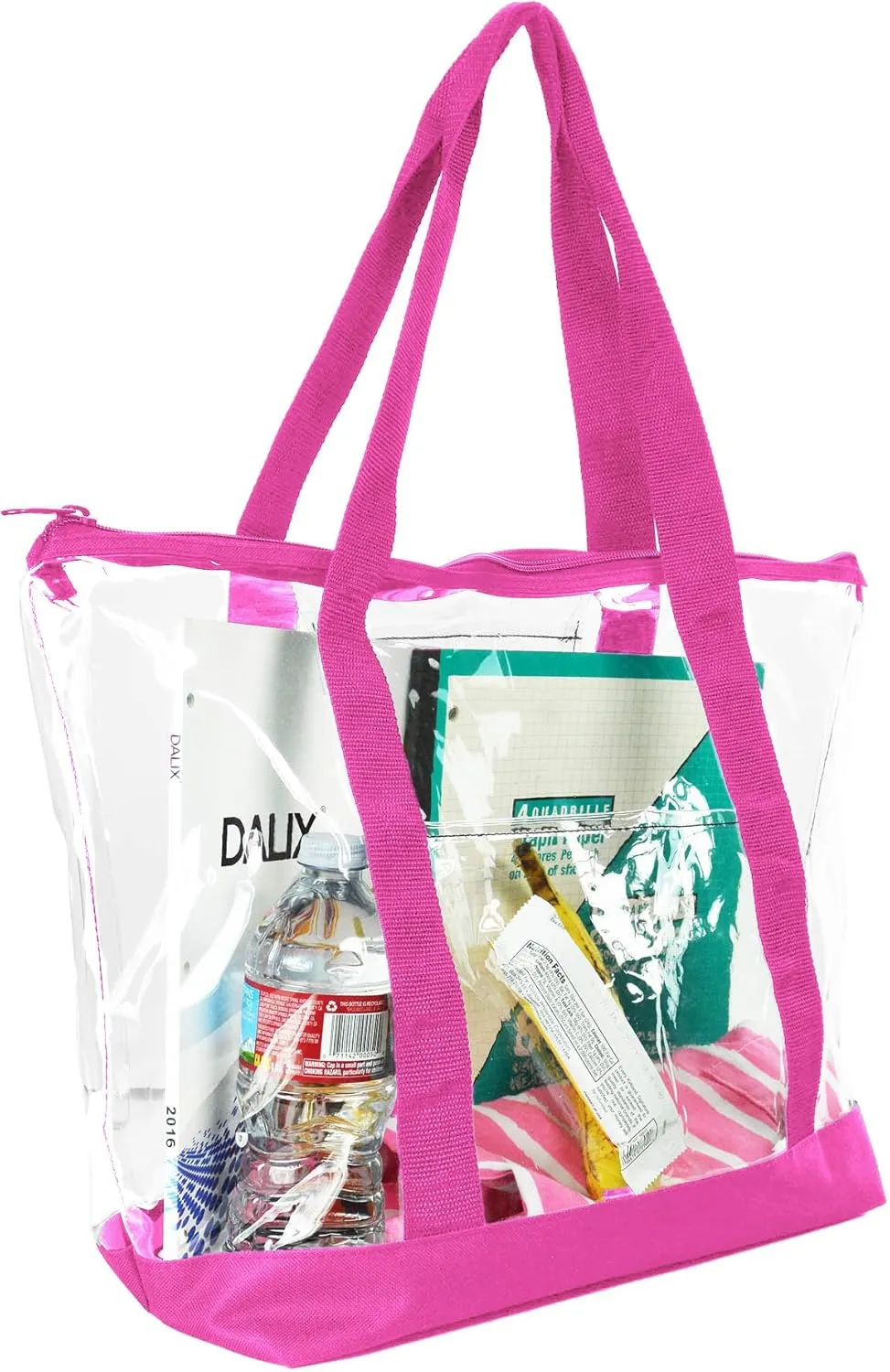 DALIX Clear Shopping Bag Security Work Tote Shoulder Bag Womens Handbag