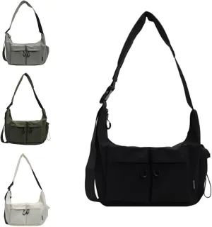 Dallaswind Large Capacity Messenger Canvas Bag，Multi Pocket，Water Resistant,Unisex Large Crossbody Bag Shoulder Purse