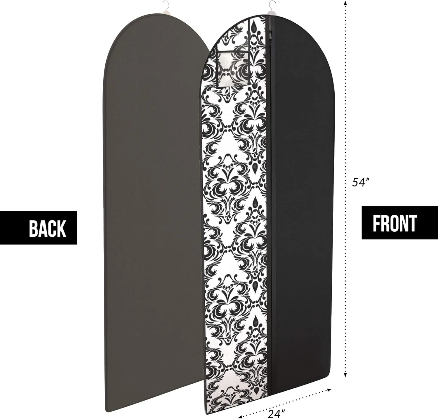 Damask Dress and Gown Garment Travel Bags - 54" x 24" -Women's, Hanging Window