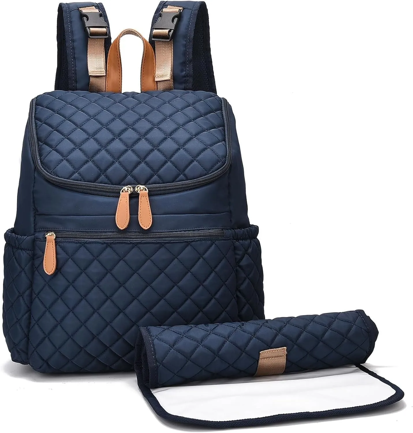 Diaper Backpack-Multifunction Waterproof Diaper with Changing Pad Travel Large Capacity Essentials Baby Diaper