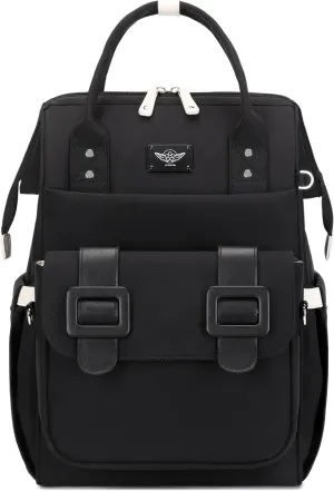 Diaper Bag Backpack, Large Capacity, Water-Resistant, Backpack and Messenger Bag Set Can be Combined Disassembled (Black)
