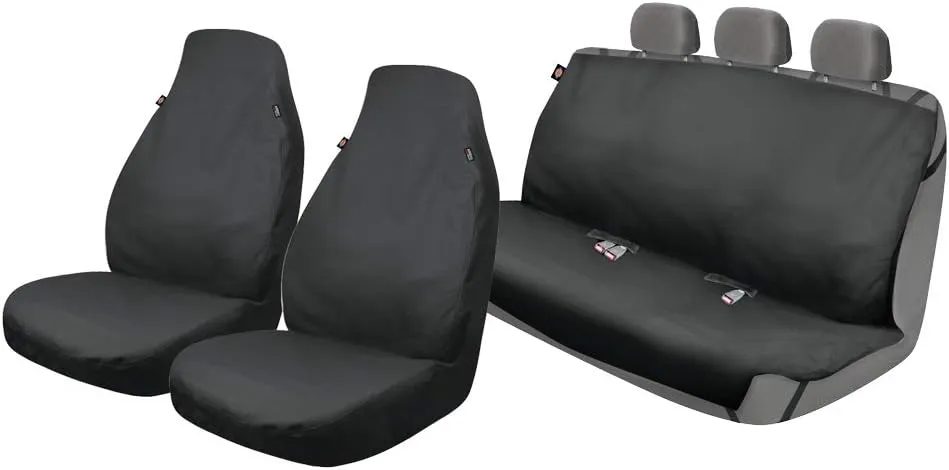 DICKIES 3003323LD, Trader Black 3-Piece Water Resistant Seat Cover Set