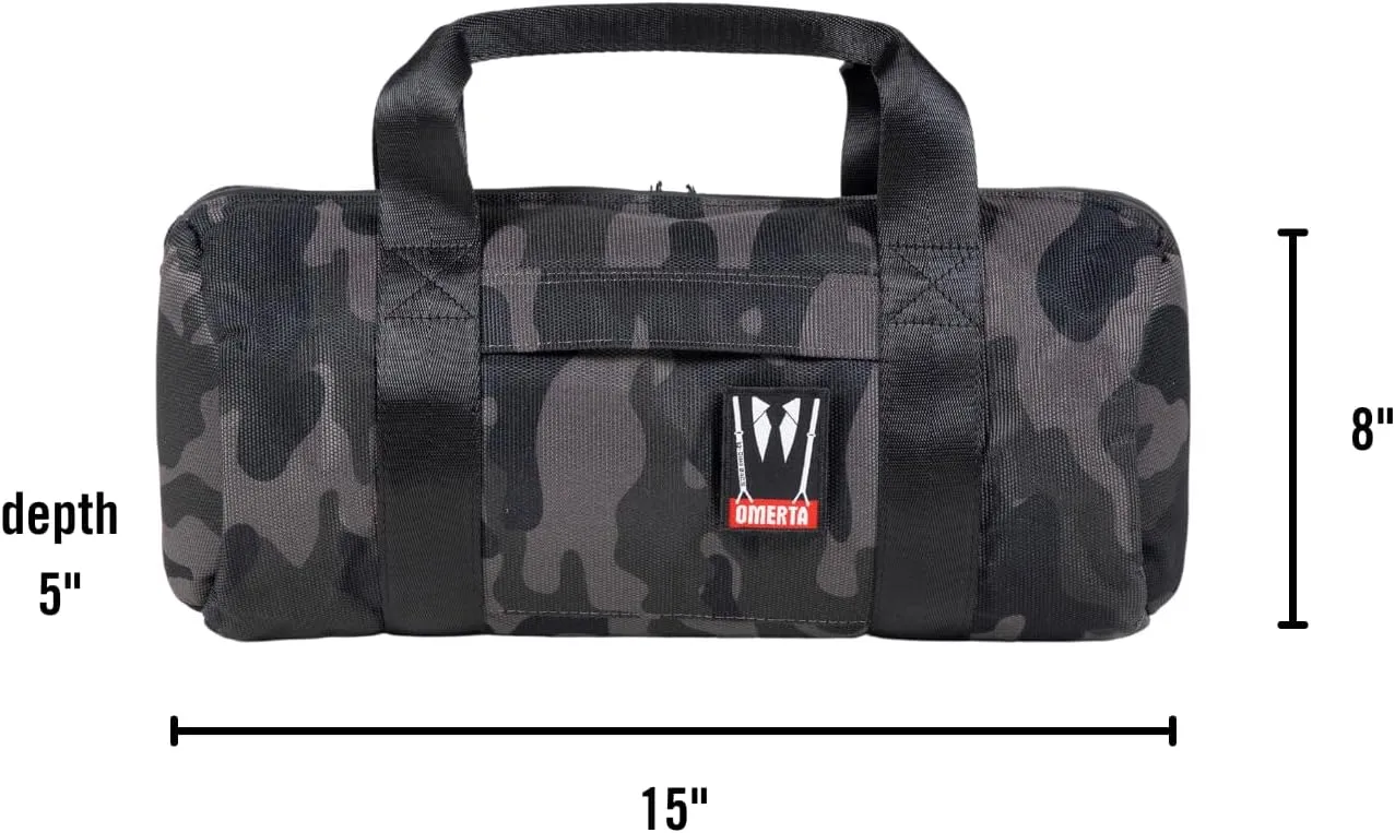 Dime Bags Omerta Brigata Carbon Filter Duffle Bag with Padded Interior and Locking Zipper | 100% Carbon Lined Carrying Case