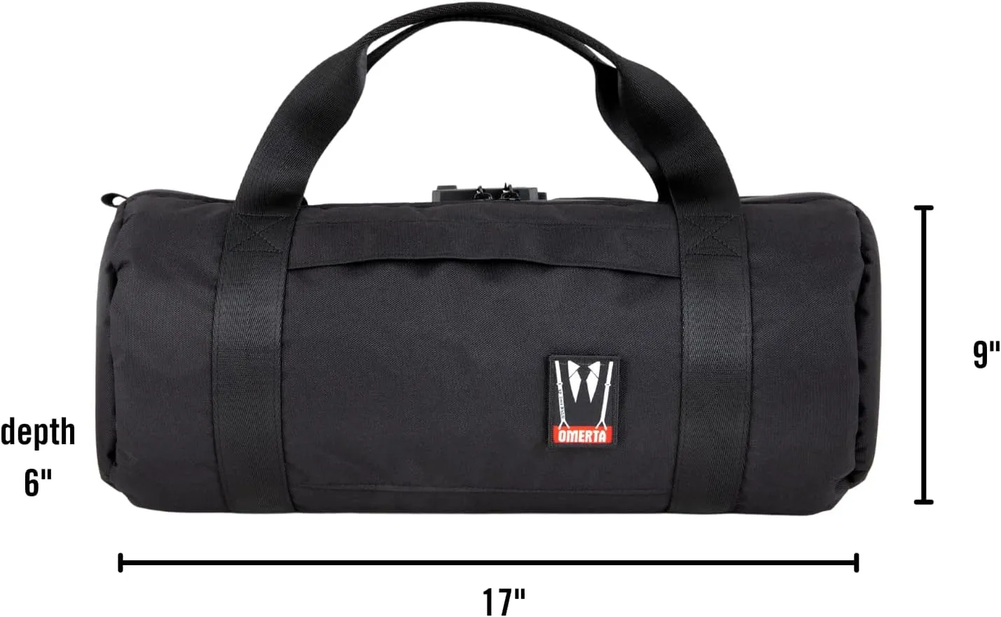 Dime Bags Omerta Brigata Carbon Filter Duffle Bag with Padded Interior and Locking Zipper | 100% Carbon Lined Carrying Case