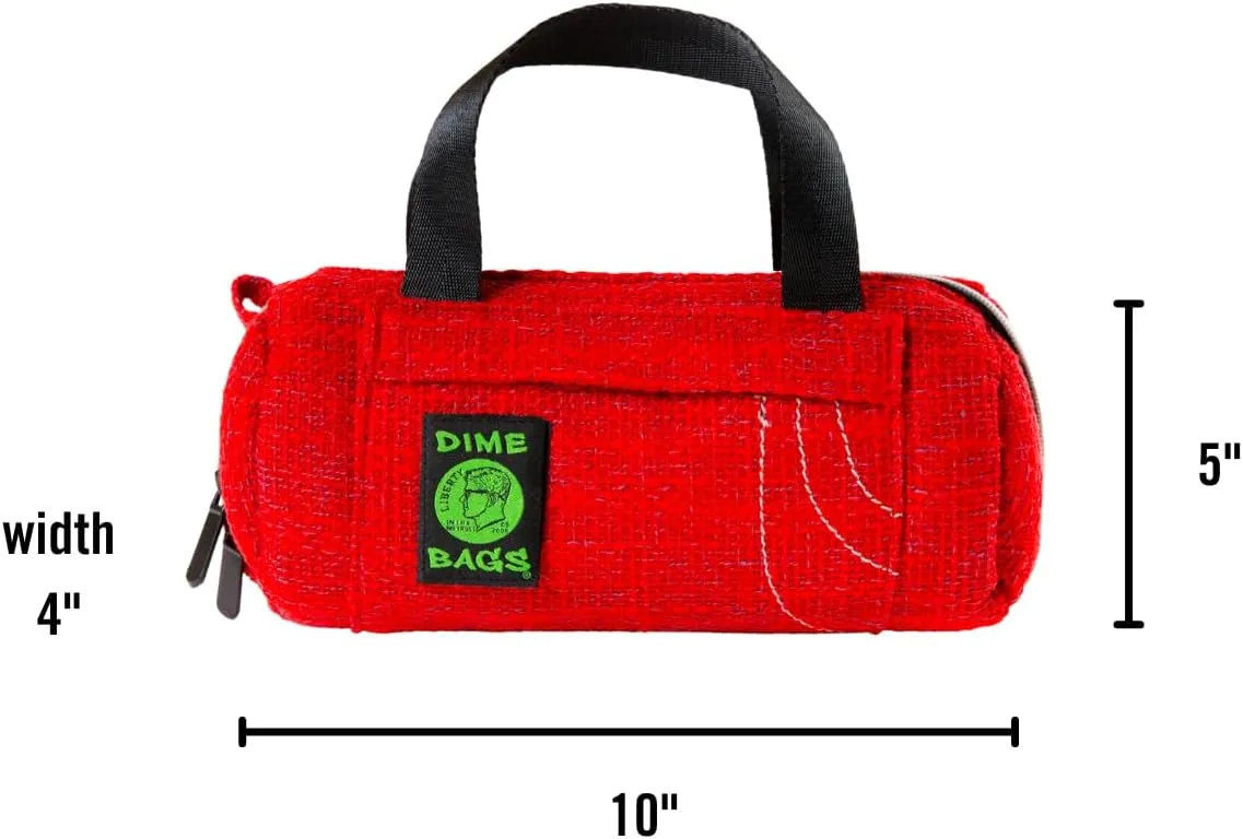 DIME BAGS - Padded Duffle Tube, Durable Hemp Blend (10 Inch, Sky)