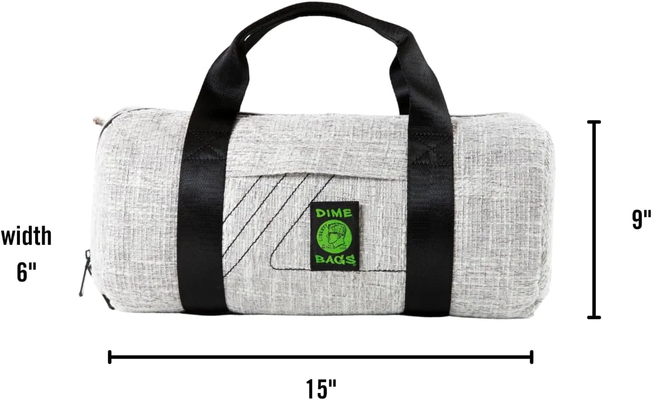 Dime Bags - Padded Duffle Tube, Durable Hemp Blend (15 Inch, Red)