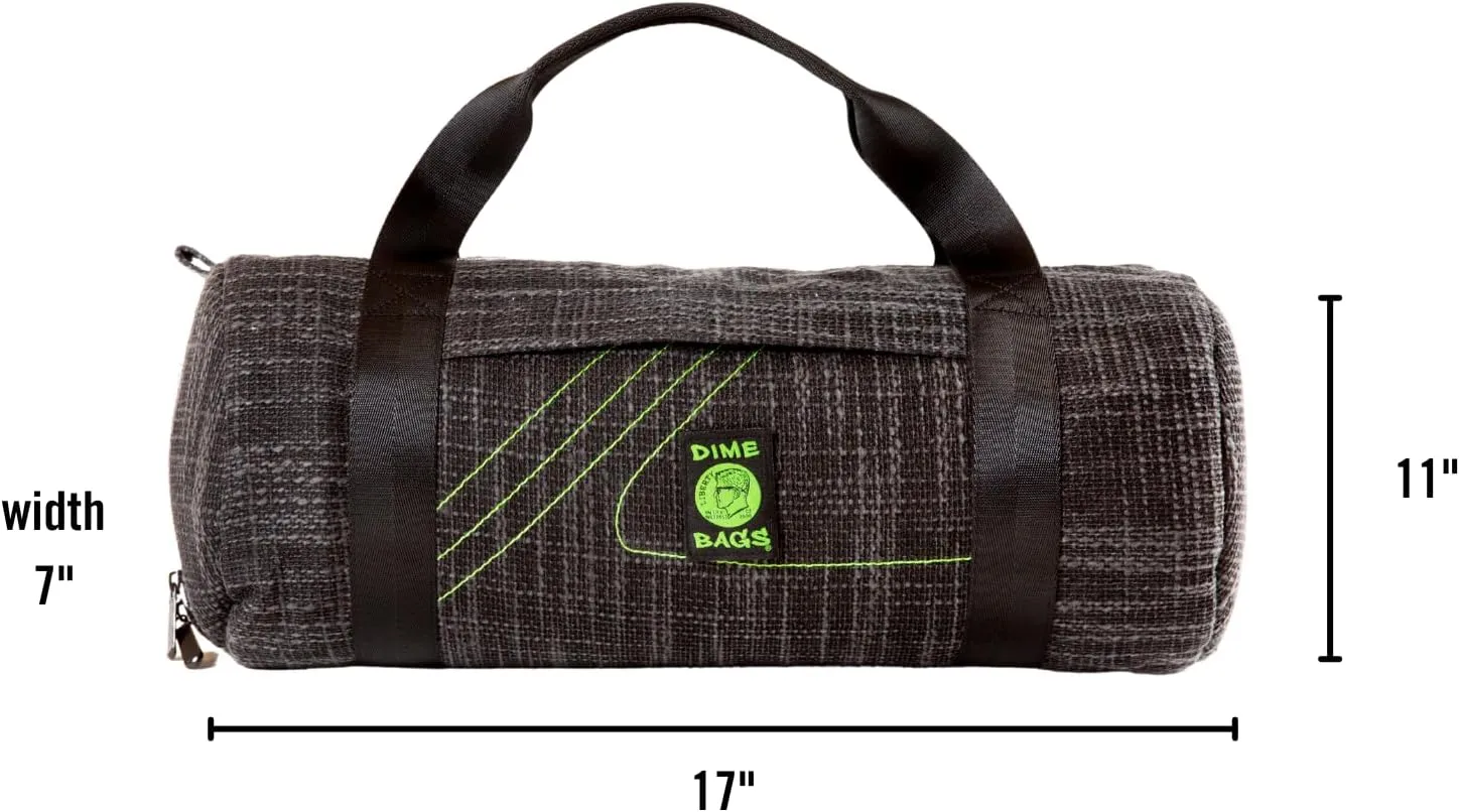 Dime Bags - Padded Duffle Tube, Durable Hemp Blend (17 Inch, Aqua)