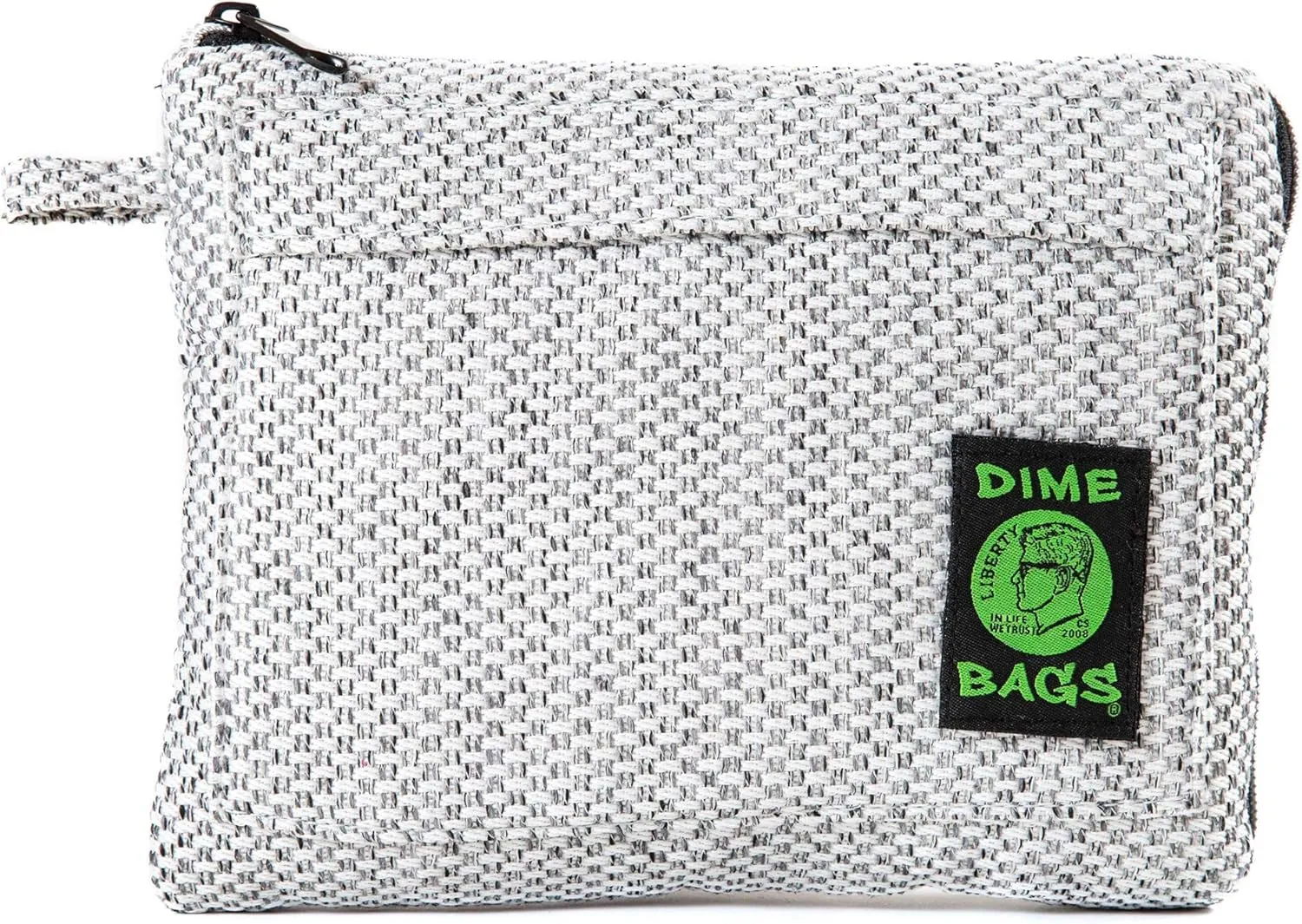 DIME BAGS Padded Pouch – Smell Proof Protective Case with Padded Interior, Durable Hemp-Polyester Fabric, Heavy-Duty Zippers & Interchangeable Patch, Travel & Storage for Fragile Items