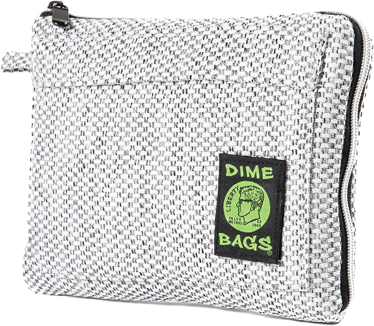 DIME BAGS Padded Pouch – Smell Proof Protective Case with Padded Interior, Durable Hemp-Polyester Fabric, Heavy-Duty Zippers & Interchangeable Patch, Travel & Storage for Fragile Items