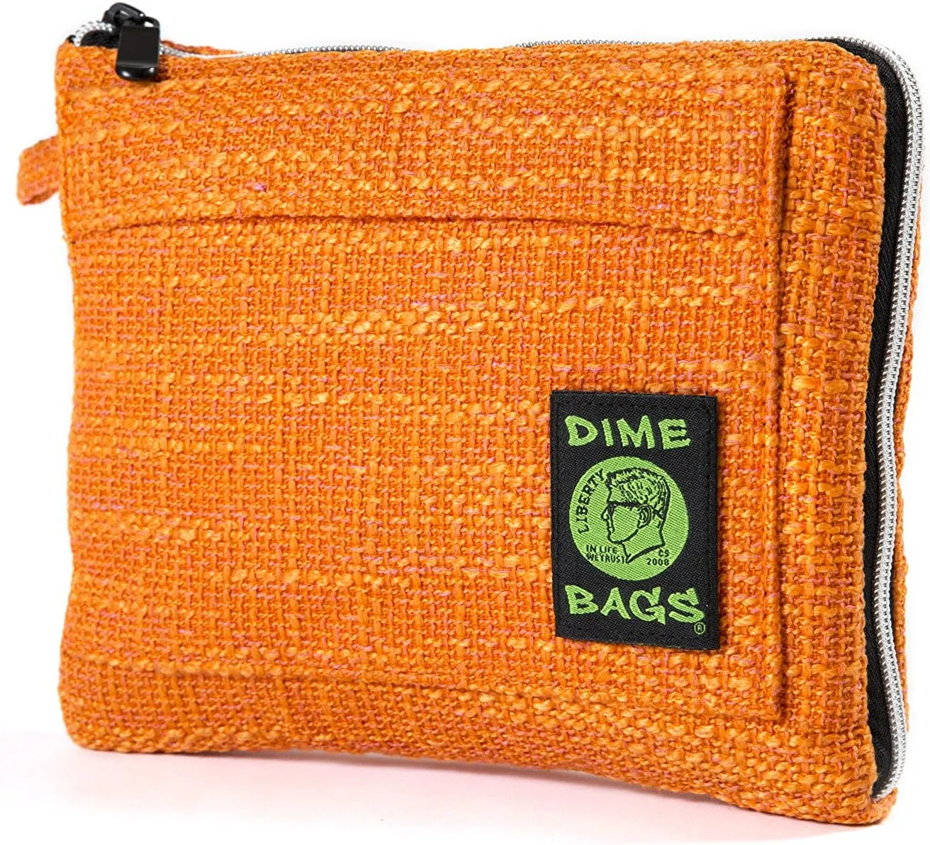 DIME BAGS Padded Pouch – Smell Proof Protective Case with Padded Interior, Durable Hemp-Polyester Fabric, Heavy-Duty Zippers & Interchangeable Patch, Travel & Storage for Fragile Items