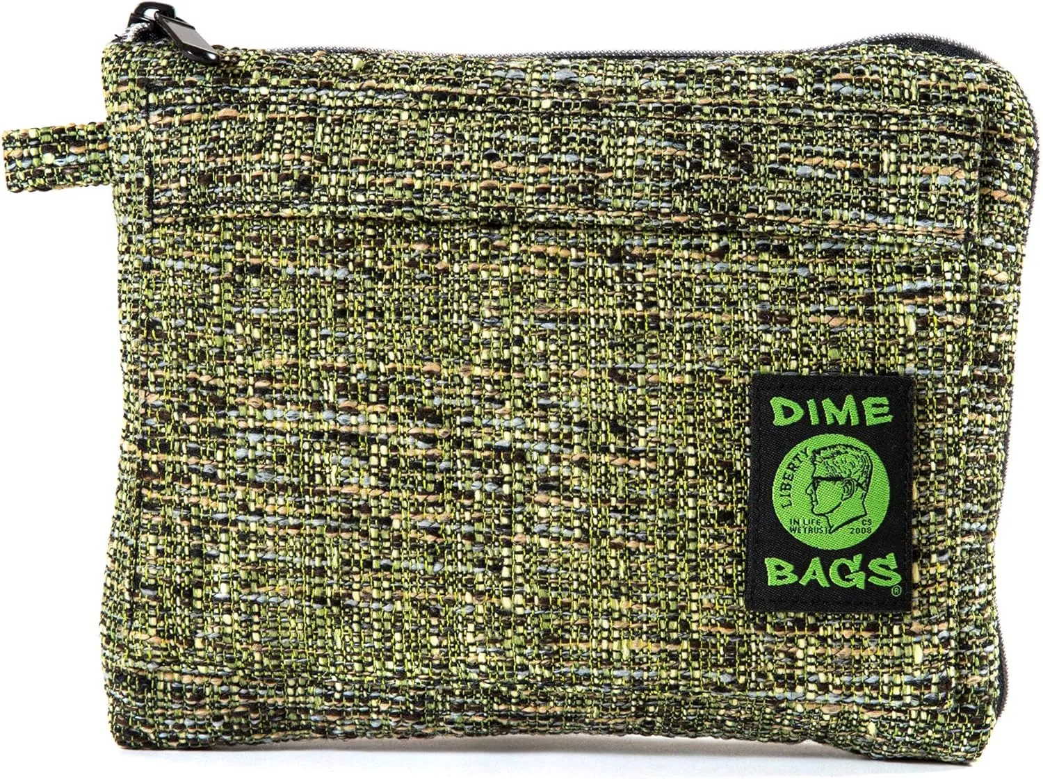 DIME BAGS Padded Pouch – Smell Proof Protective Case with Padded Interior, Durable Hemp-Polyester Fabric, Heavy-Duty Zippers & Interchangeable Patch, Travel & Storage for Fragile Items