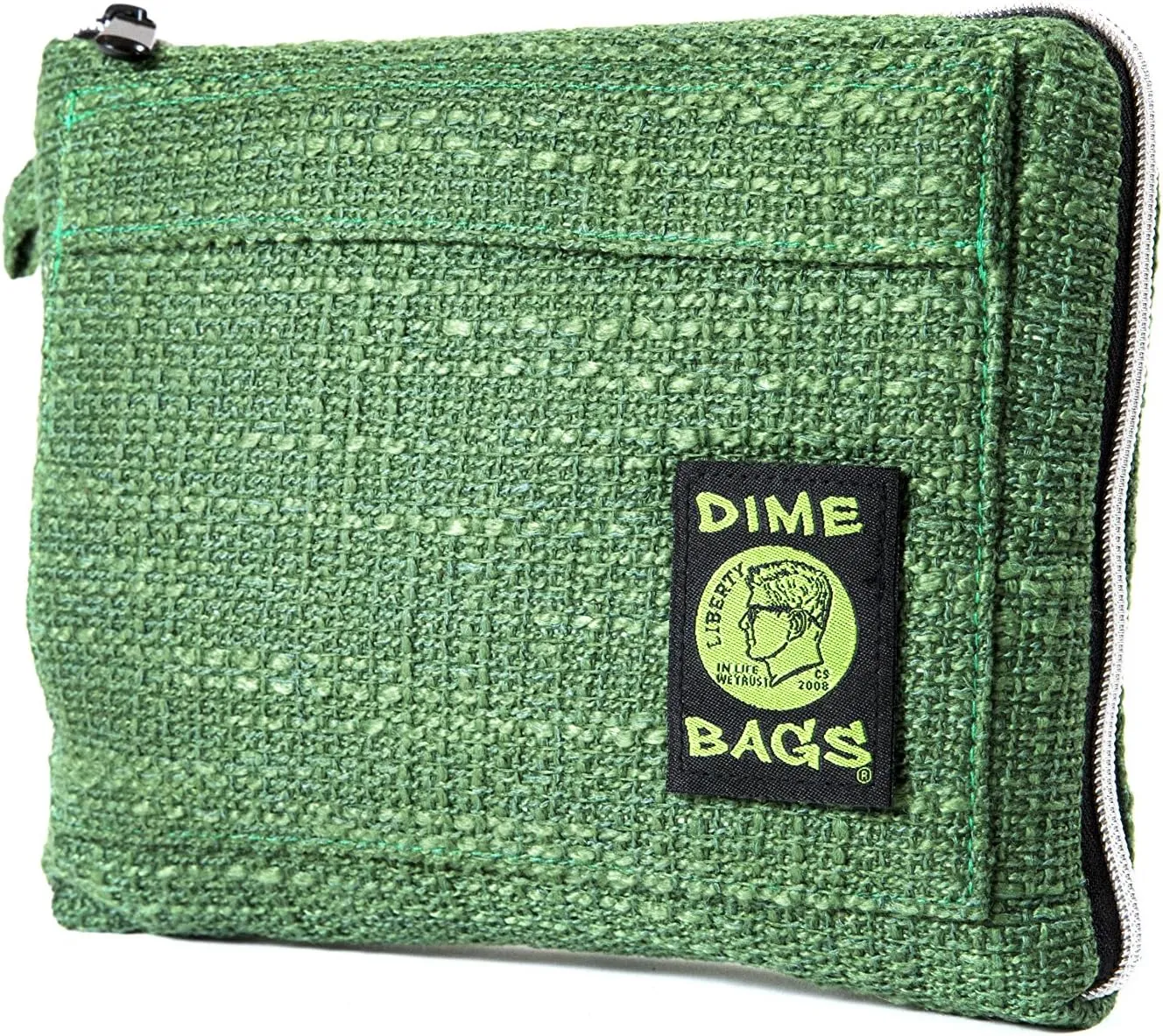 DIME BAGS Padded Pouch – Smell Proof Protective Case with Padded Interior, Durable Hemp-Polyester Fabric, Heavy-Duty Zippers & Interchangeable Patch, Travel & Storage for Fragile Items