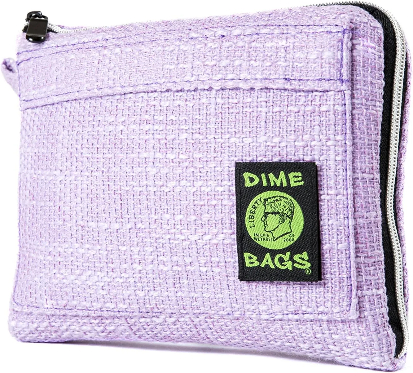 DIME BAGS Padded Pouch – Smell Proof Protective Case with Padded Interior, Durable Hemp-Polyester Fabric, Heavy-Duty Zippers & Interchangeable Patch, Travel & Storage for Fragile Items