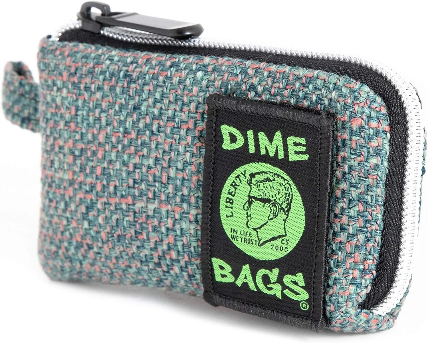 DIME BAGS Padded Pouch – Smell Proof Protective Case with Padded Interior, Durable Hemp-Polyester Fabric, Heavy-Duty Zippers & Interchangeable Patch, Travel & Storage for Fragile Items