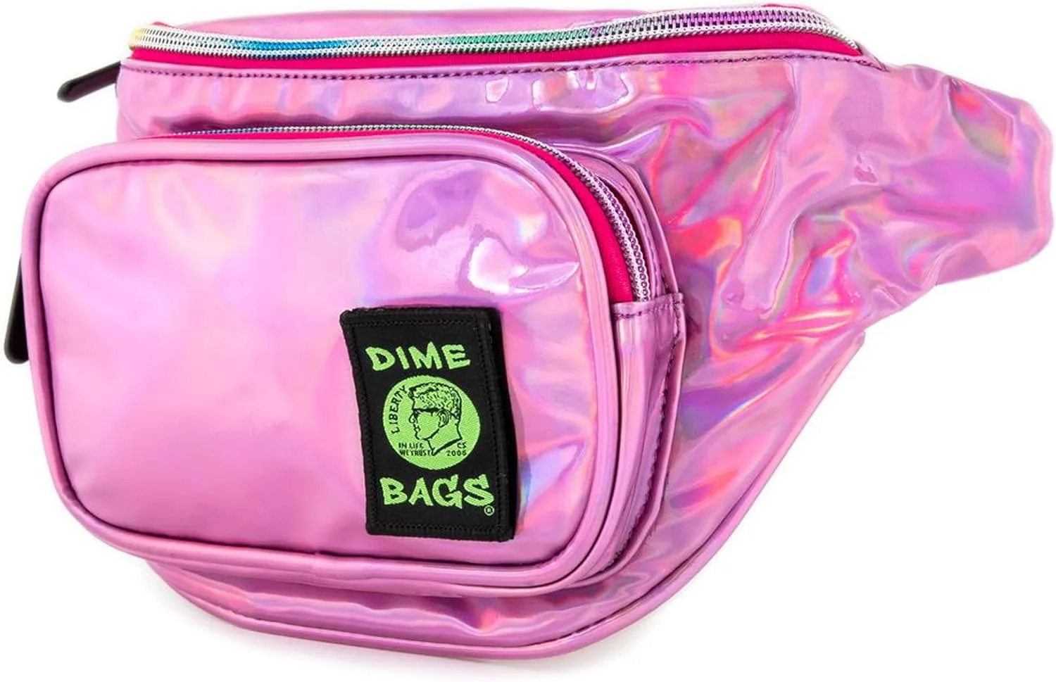 DIME BAGS Party Pack | Festival and Party Fanny Pack | Water-Resistant Waist Bag (Disco Pink)
