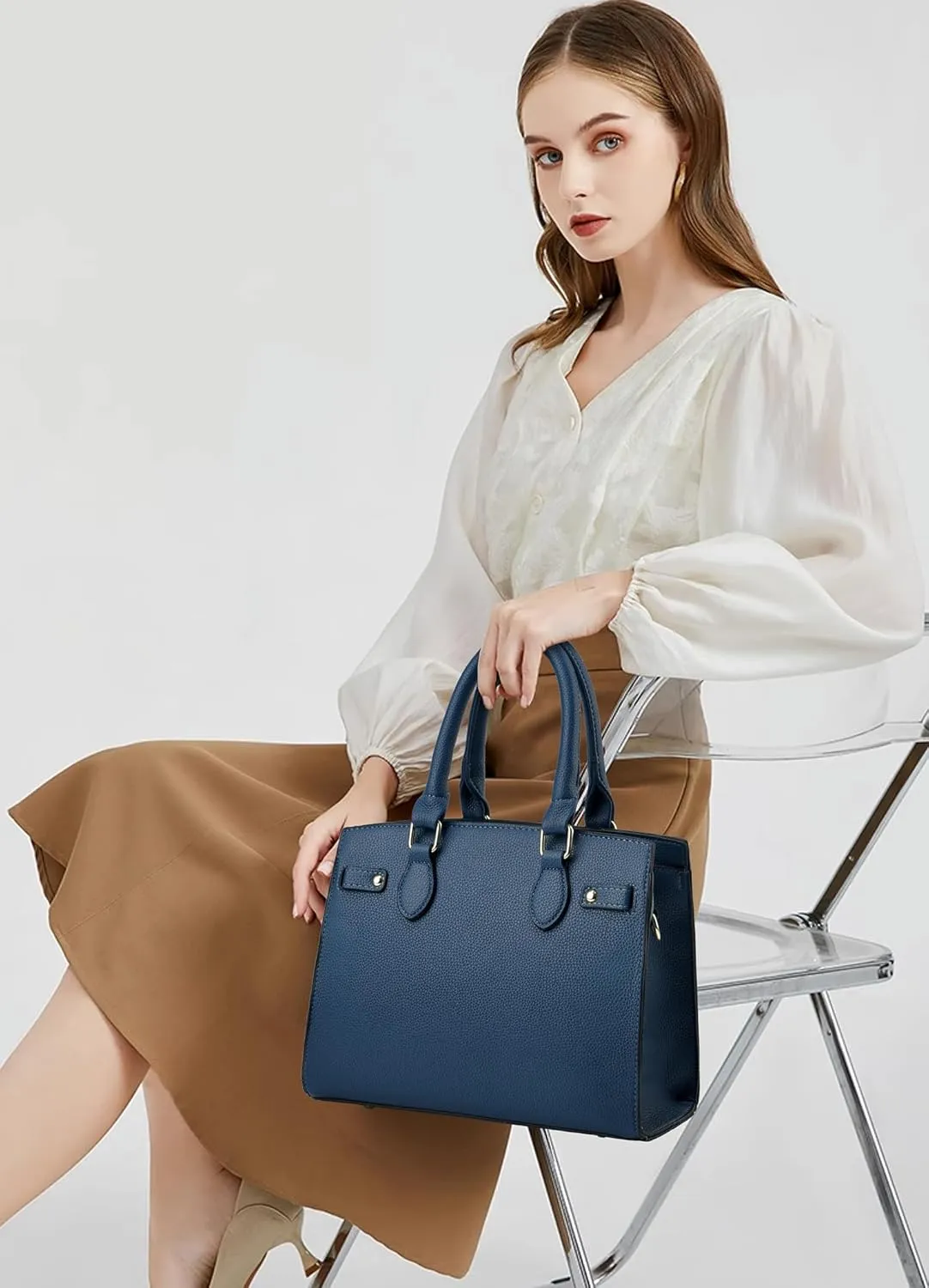 DMICXEL Tote Bag Crossbody Purses for Women Shoulder Handbag PU Leather Top Handle Satchel Bags