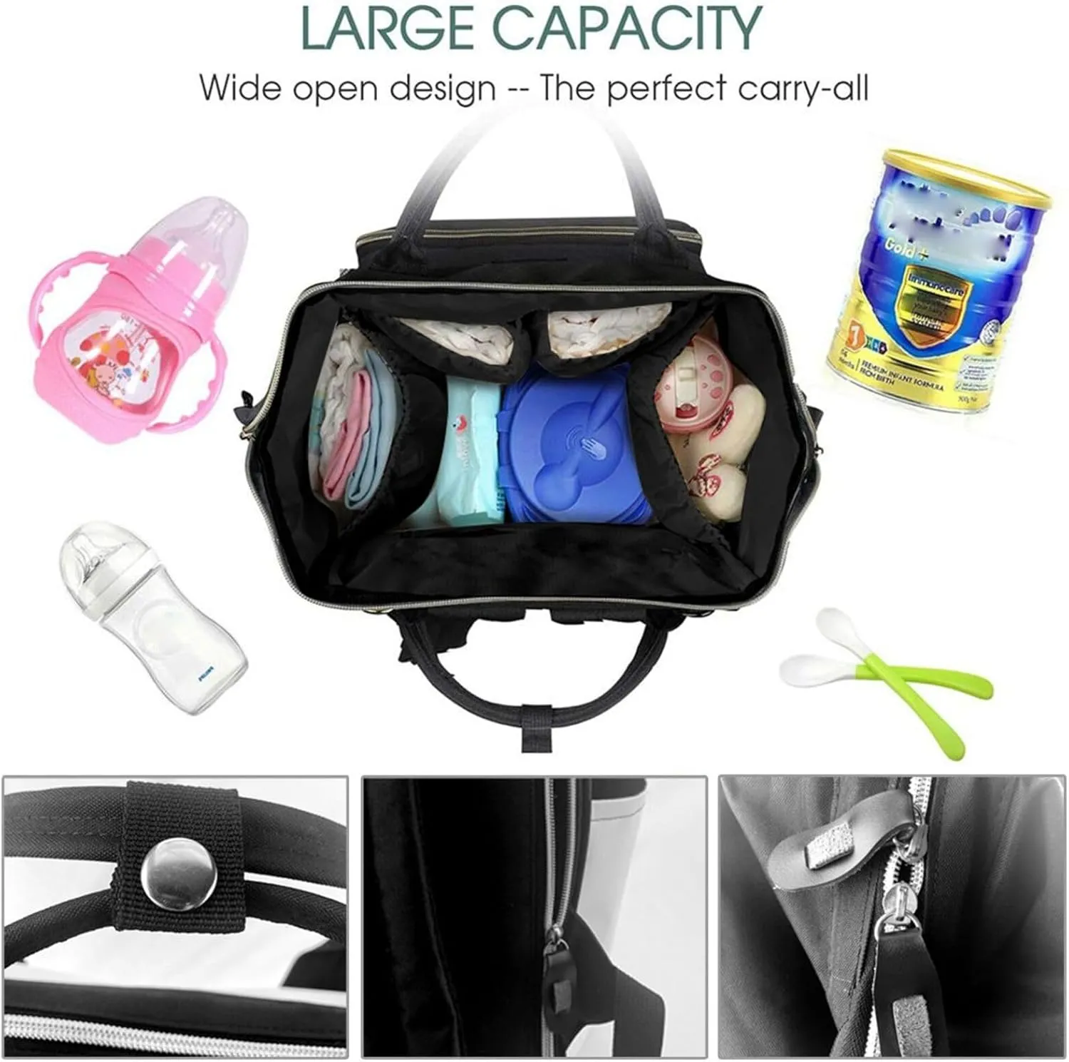 Donut Cake Diaper Bag Backpack for Women Waterproof Mummy Backpack Large Nappy Bag Nursing Bag