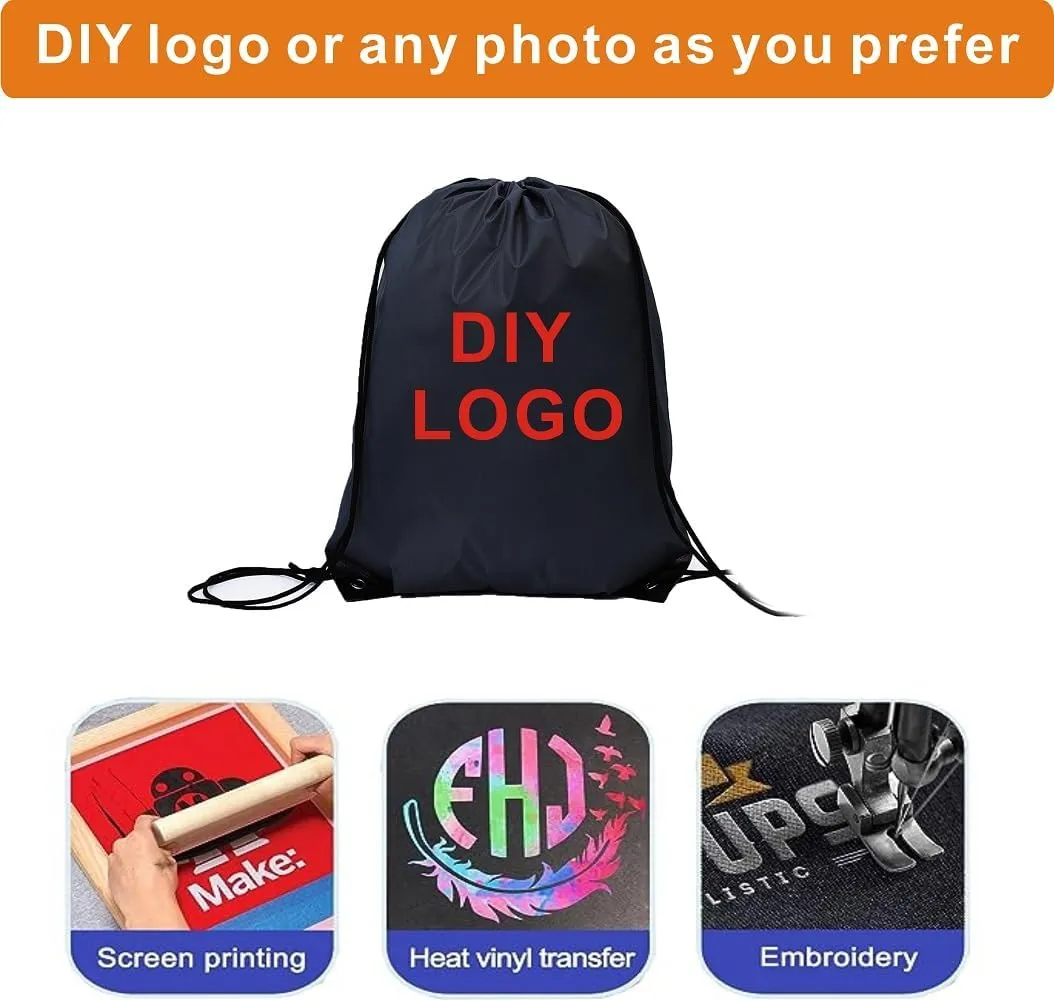 Drawstring Backpack Bulk 50 Packs Draw String Backpack Bags DIY Gym Sports Traveling Yoga Trip Pedestrianism Cinch Bag Sackpack Drawstring (multi color)