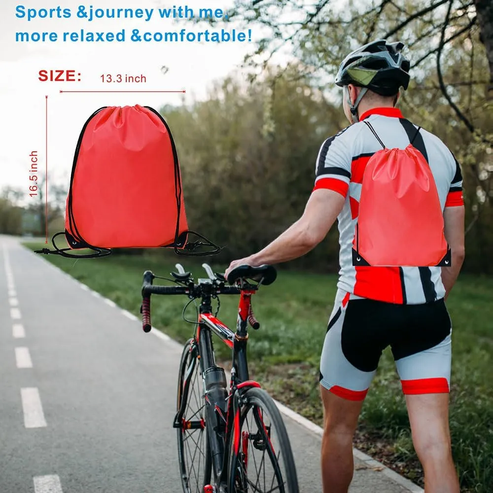 Drawstring Backpack Bulk 50 Packs Draw String Backpack Bags DIY Gym Sports Traveling Yoga Trip Pedestrianism Cinch Bag Sackpack Drawstring (multi color)
