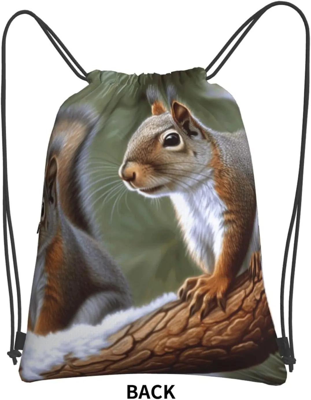 Drawstring Backpack Sports Gym Bags Little Squirrel Drawstring Bags for Men Women Beach Bag String Bag