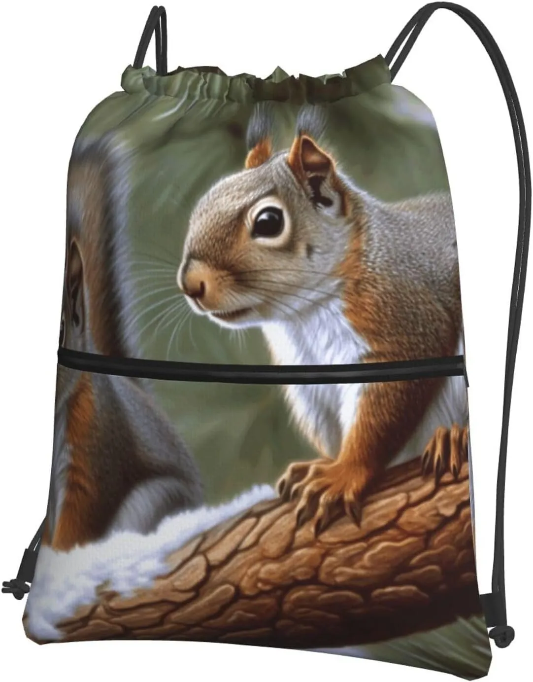 Drawstring Backpack Sports Gym Bags Little Squirrel Drawstring Bags for Men Women Beach Bag String Bag