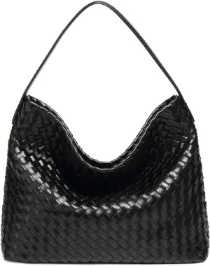 Dyalsa Woven Tote Bag for Women - Vegan Leather Large Messenger Retro Handmade Travel Shoulder Bag
