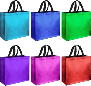 Eccliy 60 Pcs Reusable Gift Tote Bags Grocery Shopping Bag with Handles Thank You Gift Bags for Bridesmaid Wedding(Multicolored)