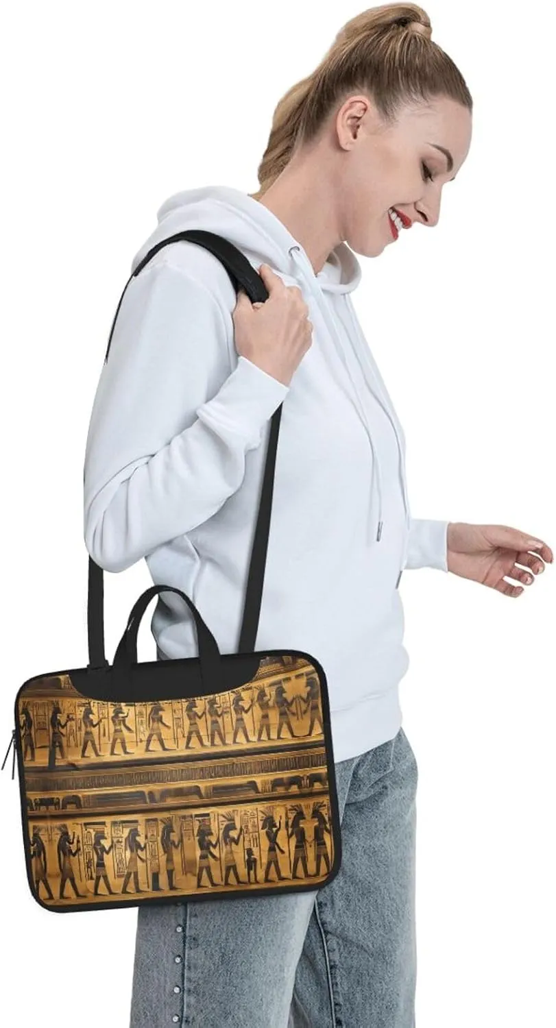 Egypt Hieroglyphics Print Trendy Oxford Cloth Laptop Bag - Versatile Laptop Case,Messenger Bag, Shoulder Bag