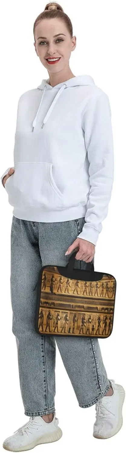 Egypt Hieroglyphics Print Trendy Oxford Cloth Laptop Bag - Versatile Laptop Case,Messenger Bag, Shoulder Bag