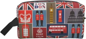 England Symbols Print Portable Makeup Pouch Travel Toiletry Bag Storage Bags with Handles Large Capacity