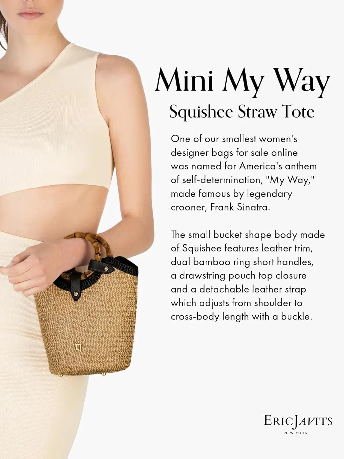 Eric Javits Mini My Way Crossbody Purse - Small Crossbody Bags for Women - Designer Cross Body Purses for Women