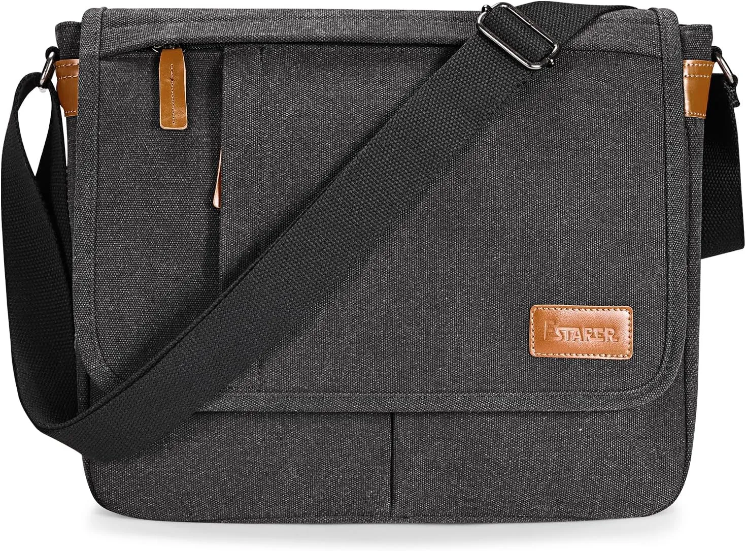 Estarer Messenger Bags for Men 13-13.3 Inch Laptop Briefcase Water Resistant Canvas Bag for Work/Office/Commute Small Shoulder Crossbody Laptop Satchel