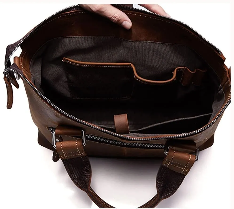 European and American Men's Handbag Retro Business Large-capacity Men's Bag Travel Diagonal Bag