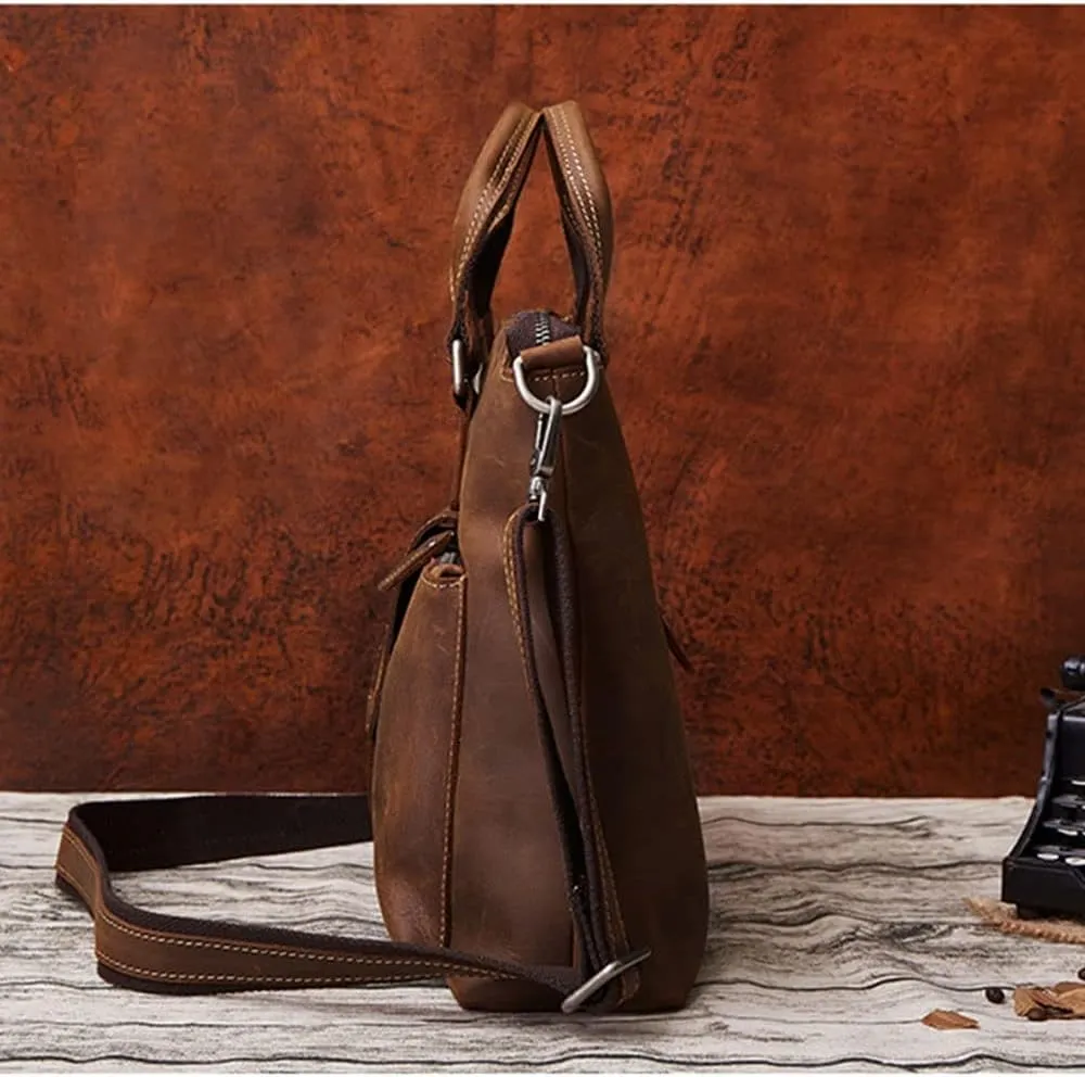 European and American Men's Handbag Retro Business Large-capacity Men's Bag Travel Diagonal Bag